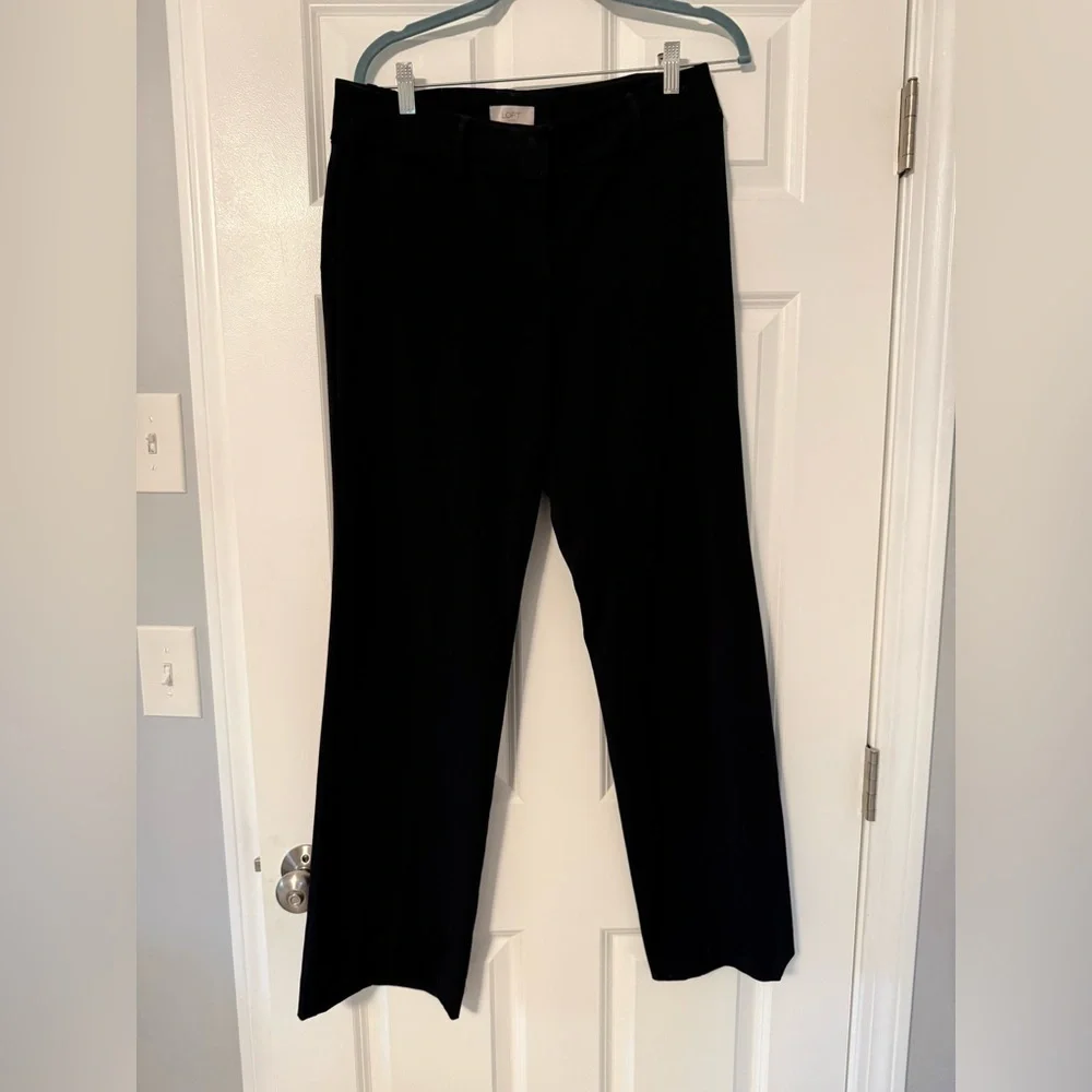 Loft Outlet | Black Curvy Dress Trouser Pants | Size 6 - Picture 1 of 8